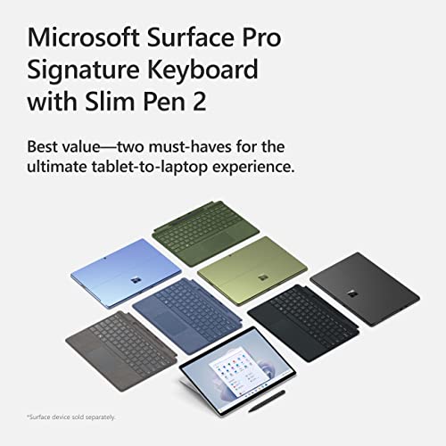 Image of Microsoft Surface Pro Signature Keyboard with Slim Pen 2 Bundle, Sapphire Colour Keyboard