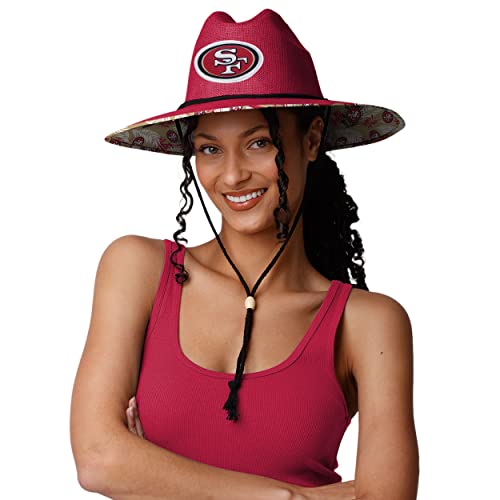 Image of FOCO San Francisco 49ers NFL Team Color Straw Hat