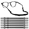 xiaowanwan 6 Pièces Cordon Lunettes pour Femme Homme Enfant,Sangle de Lunettes Réglable,Cordon Lunette Sport pour Course à Pied, Cyclisme,Natation (Noir)