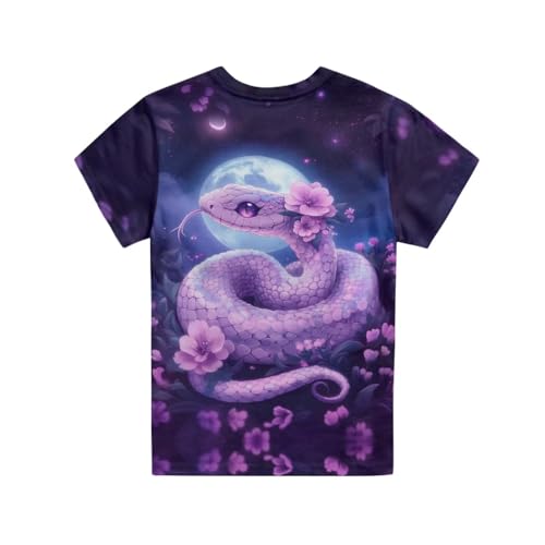 Image of Kids Graphic T-Shirt Boys Girls Novelty Tees Top Short Sleeve Shirts Summer Blouses 3-16