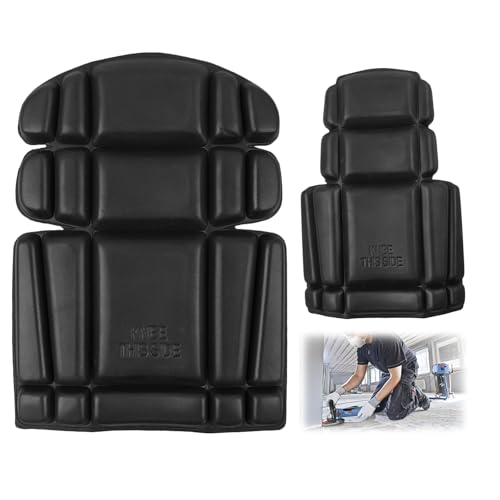 TIANCEWAN Genouillère Travail 2 Pièces, Genouillère Carreleur en EVA, 22cm-16.5cm Protection Genoux Travail Anti-Fatigue, Adaptée aux Pantalons de Travail pour Ouvriers et Bricoleurs