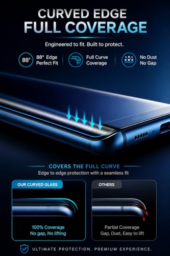 Image of Xynity Ultra Curved UV Tempered Glass for Motorola Edge 60 Pro /Edge 60 (Pack of 2) - Full Curved Screen Coverage with Easy Installation Kit