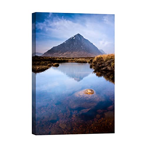 Toile lumineuse nature pour salon : tableau grand format 80 x 120 cm