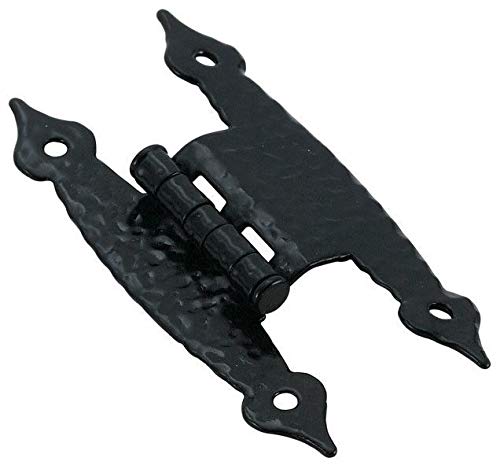 Amerock Bpr3406Cb 3/8" (10 Mm) Offset Non Self Closing H Type Cabinet Hinge Colonial Black Finish - Pair #TOP1