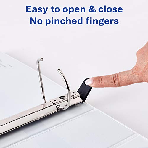 Avery Heavy Duty View 3 Ring Binder, 2" One Touch Slant Ring, Holds 8.5" X 11" Paper, 4 White Binders (79192) #TOP2