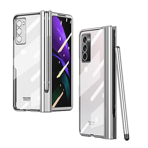 Coque Galaxy Z Fold 2 antichoc avec protège-écran et stylet argent