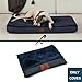LIROCE Washable Dog Bed Cover Replacement, Large Wrap-Around Zipper Cover for Orthopedic Memory Faom Dog Bed (35x23x4 inches), Navy