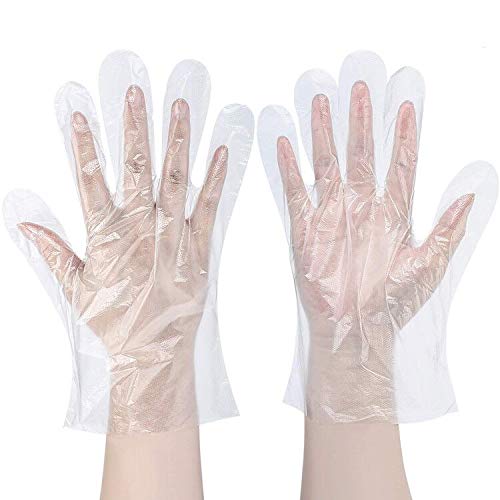 BESLIME 100 Stück Einweghandschuhe,Transparente Einweg-PVC-Handschuhe, Vinyl Handschuhe, für die Garten,Haushaltsreinigung,Schönheitssalon
