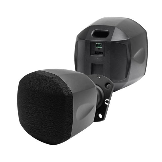 Image of Mini Cube 3 inch Swivel Speaker - 40W Each (Amp Needed), 8 Ohm, Wired, Wall Mountable with Bracket, High-Volume Surround Sound for Home Theatre, Office, Restaurant, Retail - Black