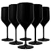 Produktbild Tundra  Set mit 6 Kreuzbechern 25 cl. bruchsicher, aus SAN (Hartplastik), BPA-frei, wiederverwendbar und spülmaschinenfest, für Wein, Champagnerflöte und Sekt (schwarz)