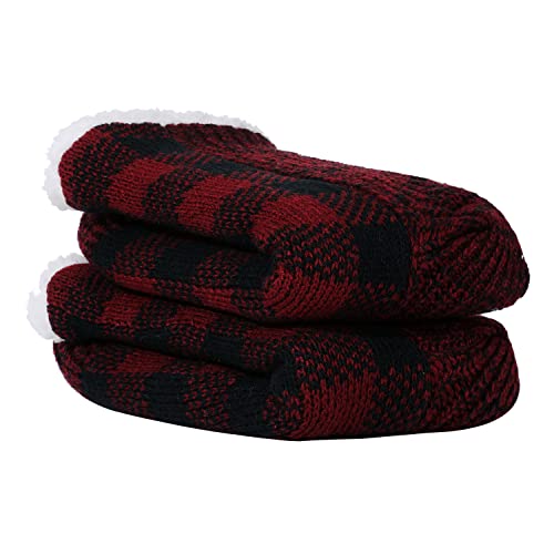 Image of Chassic Sherpa Lined Slipper Socks for Women, Non-Slip Cozy Winter House Socks, Soft Fuzzy Socks, Gifts for Women & Ladies Stocking Stuffers
