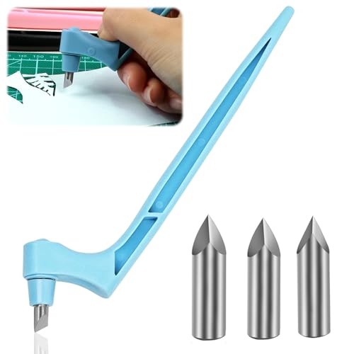THQAE Utensili da Taglio Artigianali, Craft Cutting Tools, Taglierino di Precisione，Coltello Artigianale, Strumento Artistico con Lame 360 Gradi Rotanti（15°/30°/45°）