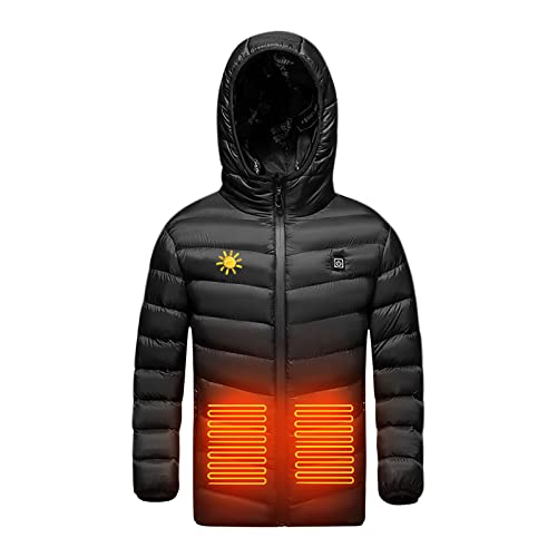 Veste chauffante enfant contre le froid veste thermique à capuche