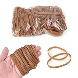 ansd 100 Stück Gummibänder, 100mmx5mm Gummibänder Breit, Langlebig Gummiringe, Elastische Gummibänder Breit Stark, Wiederverwendbar Haushaltsgummi, für Büro, Haushalt, Schulbedarf (Dunkelgelb)