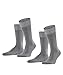 Produktbild FALKE Herren Socken Happy 2-Pack, Baumwolle, 2 Paar, Grau (Light Grey Melange 3390), 43-46