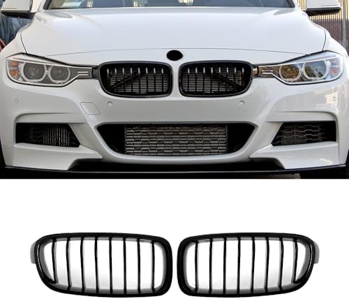 Gangying F30 Kidney Grille for BMW 3 Series F30 F31 Grill 318d 320d 330d 320i 328i 335i 335i xDrive Accessories Glossy Black Single Bridge 2012-2018