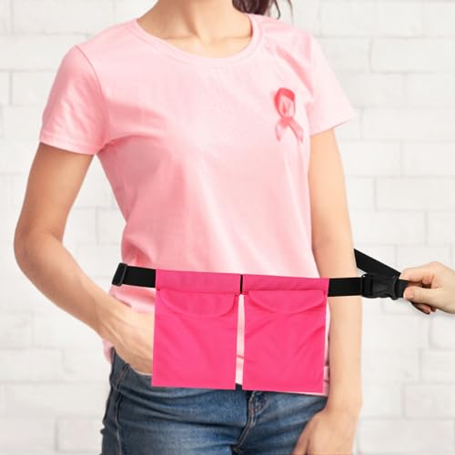 Image of Tummy Tuck Post Surgery Supplies, Adjustable Mastectomy Drain Holder Drain Holder After Tummy Tuck Mastectomy Drainage Pouch with Shower Bag Breast Reduction Mastectomy Recovery Must Haves(Rose Red)
