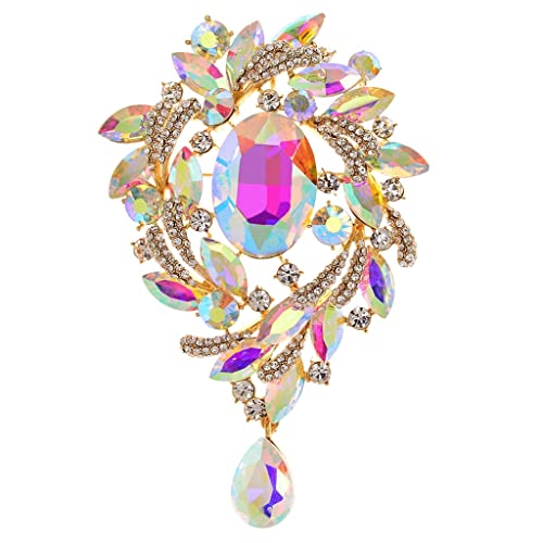 Brooches de flores vintages strass : finis les cols ternes avec ce grand bijou pour vestes et robes
