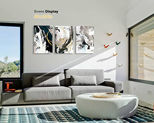 Gifttwart Wall Art Bedroom Black And White Canvas Artwork For Walls Modern Abstract Graffiti Gold Wall Decor Home Decorations For Living Room Dining Room Office 36X16In #TOP5