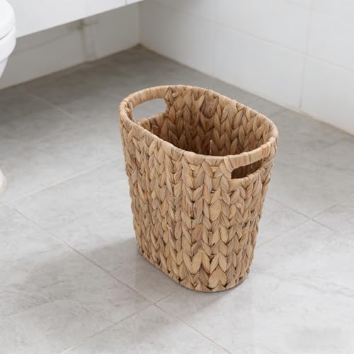 Corbeille à déchets rectangulaire KICHOUSE pour petits espaces et rangement de bain