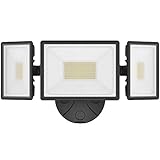 Onforu 80W LED Security Light, 7200LM Outdoor Flood Light with 3 Adjustable Heads, IP65 Waterproof LED Exterior Floodlight, 6000K White Wall Mount Security Light for Eave, Garden, Garage, Yard