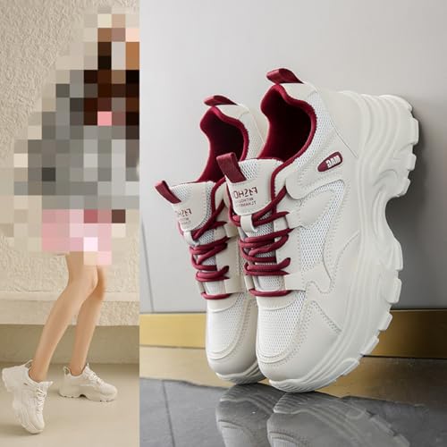 Women's Breathable Sneakers, Mesh Lightweight, Easy - Walk Casual Sport Strap Athletic Running Shoes with Platform Sole for Height Increase2