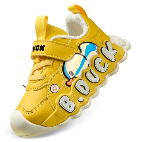 Toddler Shoes for Girl and Boy Kids Shoes Toddler Sneakers Girls Shoes [Cute Cartoon Duck] Toddler Running Shoes Toddler Sneakers for Toddler/Little Kid Shoes Size 4-19 Yellow