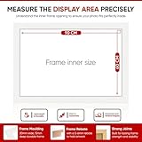 Alison Kingsgate Modern 90X60CM White Picture Frames - Engineered Wood Photo Frame with Shatterproof Perspex Front - Ideal for Posters, Certificates & Artwork - Wall Mount or Tabletop Display - Image 2