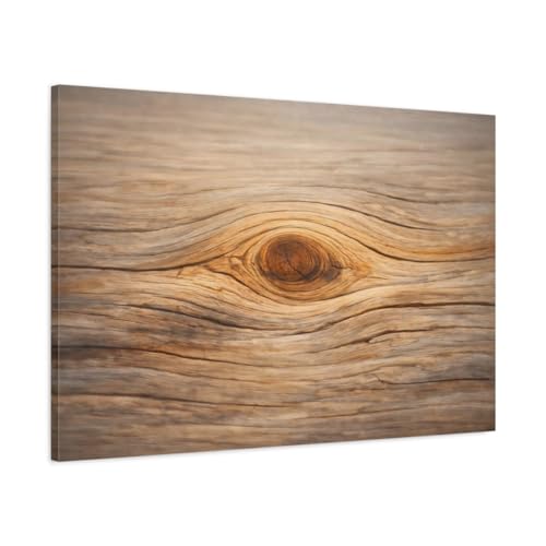 Toile beige Wood Knot Brown pour habiller un mur vide au-dessus du canape