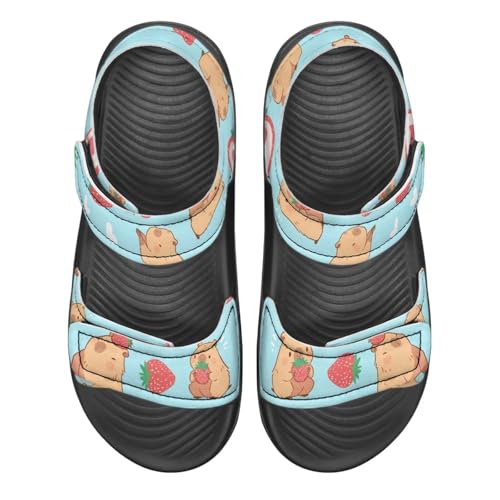 Girls Capybara Sandals Fashion Athletic Summer Sport Sandals Adjustable for Kids Toddler Cute Beach Water Shoes3