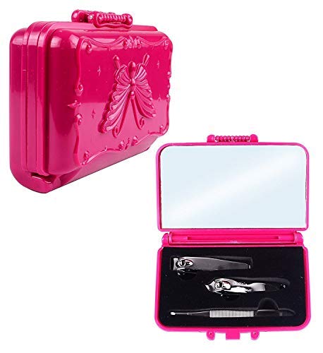 BOXO 3 in 1 Manicure Pedicure Kit for Women and Girls Professional Nail Care Tool Kit for Manicure at Home in Pink Color Pack of 1 (M2)