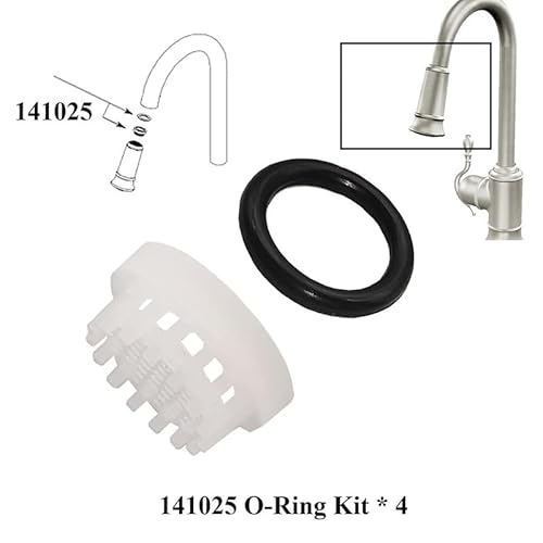 141025 O-Ring Kit Includes Wand O-Ring & Screen Replacement Part For Moen Pull-Down Faucets 2.2 Gpm,4 Pcs #TOP2