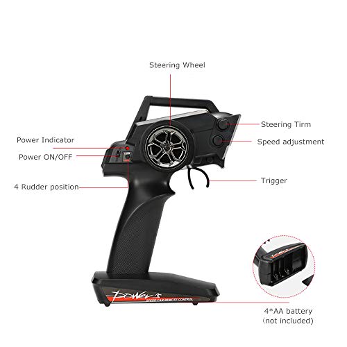 Laurio Barco RC WLtoys WL912-A 2.4G 35KM / H Barco RC de alta velocidade Virar Proteção Controle Rem