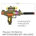 ArtCreativity LED Uzi Style Toy Gun - 12.5 Inch Light Up Machine Gun Toy with Realistic Sound Effects, Cool Pretend Play Gun for Kids, Fun Gift Idea for Boys & Girls - Batteries Not Included