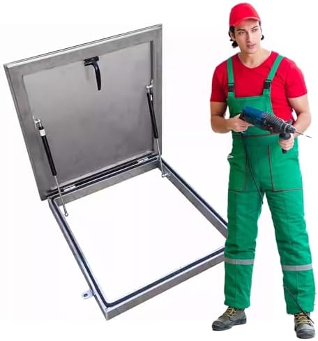 Heavy Duty Waterproof Stainless Steel Roof Hatch - Escape Access for Flat Roofs & Warehouses, Custom Replacement Access Hatch for Secure Entry & Exit