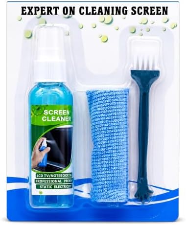SWAPKART 3 in 1 Screen Cleaning Kit with Brush and Micro Cloth for PC, laptops, LCD led mobiles,TV and Other Electronics(100 ML), Blue, (AZ-01) (Pack of 1)
