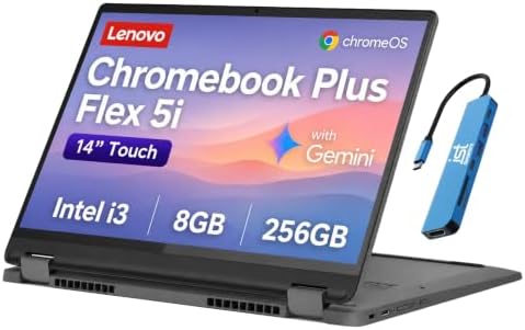 Lenovo IdeaPad Flex 5i Chromebook Plus 14" 2-in-1, Intel i3-1315U, 8GB RAM