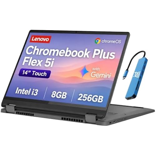 Lenovo IdeaPad Flex 5i 14" Chromebook Plus, Intel i3, 8GB RAM, 256GB SSD