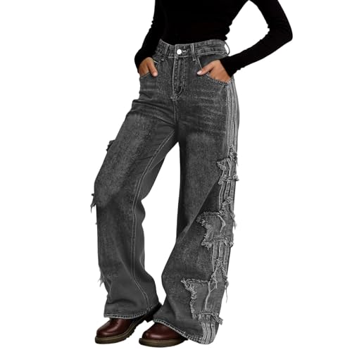 Jean baggy fille taille haute parfait pour adopter le look streetwear branché