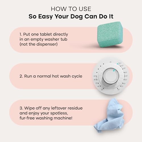 uproot clean washing machine cleaner tablets - 24 pack for a 12 month supply formulated for pet owners compatible with he top amp front load easily removes residue grime and odors septic safe