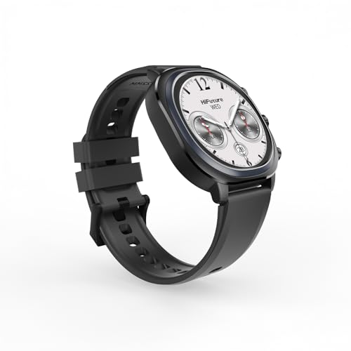 HiFuture AIX LITE Smartwatch for Men & Women, 1.3" AMOLED Screen, Wireless Calling, Sleep & Heart Rate Health Monitoring, 8-Day Battery Life, IP68 Waterproof - Black