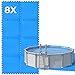 Produktbild 8x Poolunterlage Matten | Premium Poolmatten Puzzelmatten 50x50 | Pool Unterlegmatte eckig | Bodenschutzmatte Poolbodenmatten rechteckig ideal als Bodenschutz Fliesen und Pool-Unterlage für den Pool