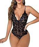 Sexy Bodysuit Dessous, einteilige Bobypull, sexy Nachtwäsche, strappy Spitze Teddy, unartiger Negligee Body