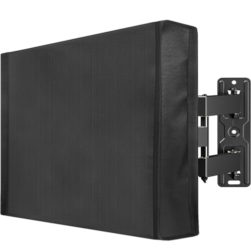 Mounting Dream Outdoor TV Cover Weatherproof with Bottom Cover for 38-40 inch TV, Waterproof and Dustproof TV Screen Protectors with Remote Control Pocket for Outside LED, LCD, OLED Flat Screen TVs