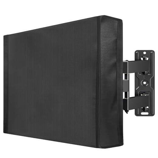 Mounting Dream Outdoor TV Cover for 48" to 50" TV with Fully Bottom Cover, Waterproof and Weatherproof TV Screen Protector for Outside TVs with Scratch Resistant Interior and Remote Control Pocket