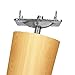 11 Degree Angled Leg Mounting Plates, Furniture Leg Attachment Plates Industrial Strength T-Plate M8 Sofa Legs with Hanger Bolts,Screws,Set of 4