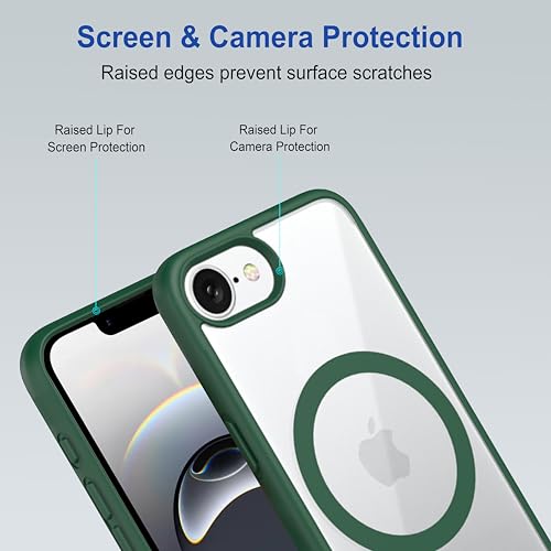 Image of Zapcase Back Case Cover for iPhone 16e | Compatible for iPhone 16e Back Cover | Scratch-Resistant | Forest Green