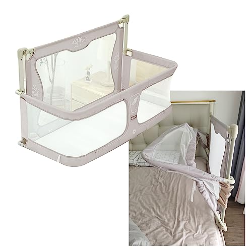 3 In 1 Beistellbett Baby,babybett,Babywiege,baby Bett,Beistellbett Baby Boxspringbett,baby Laufstall, Der Auf Das Bett Gestellt Werden Kann,mit Mückennetz,Reisebett Für Babys Von 1 Bis 36 Monaten ( Co