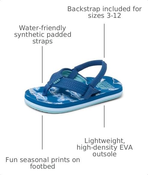Image of REEF Boys Toddler /Little Kid Ahi Beach Flip Flop, Soft Cushion Footbed, Water Friendly