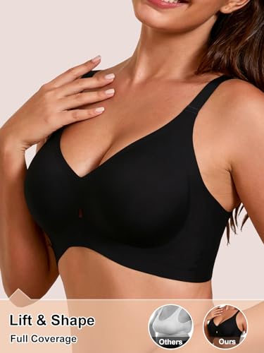 The Best Sports Bra for Large Breasts High Impact: A Real Talk Guide (I Tested 17 So You Don't Have To) 22 COCOMARTS Jelly Bras for Women No Underwire Seamless Push Up Bra Black, L
